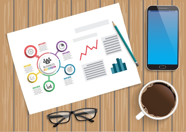 A detailed infographic illustrating the key components of a business plan, such as executive summary, market analysis, financial projections, and management team, highlighting each element with clear icons and concise descriptions.