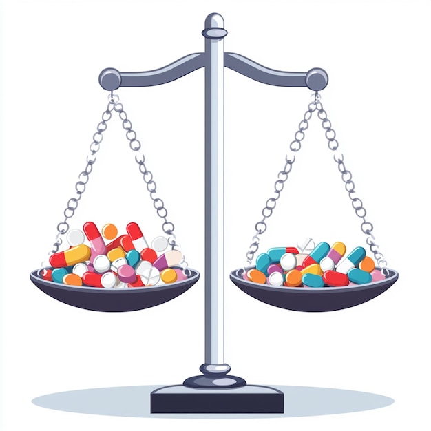 A scales of justice illustration symbolizing Venezuelan Law, with a debt symbol sitting on one side being outweighed by the word 